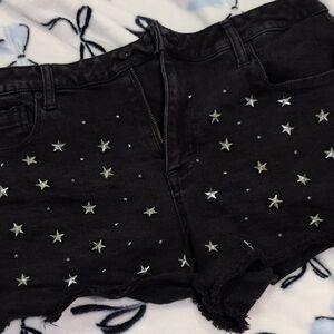 Blackheart Black Denim Shorts